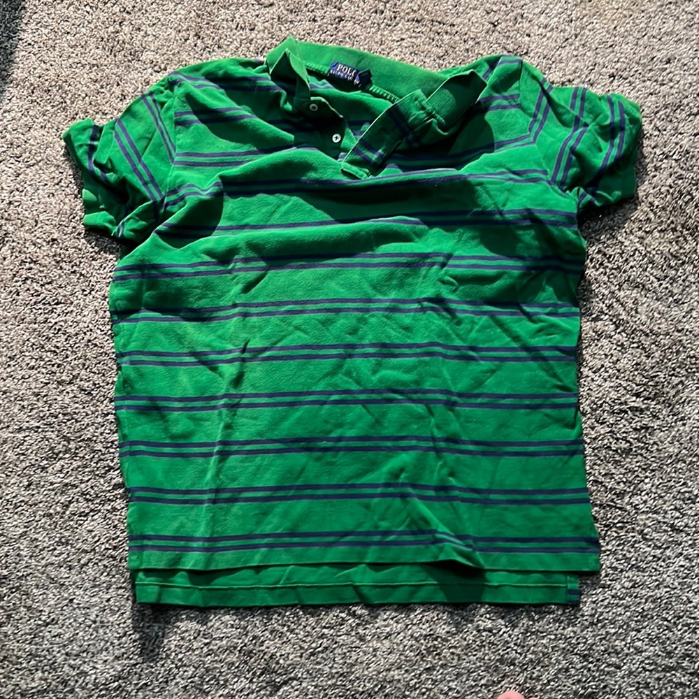 Polo Ralph Lauren Green Striped Polo